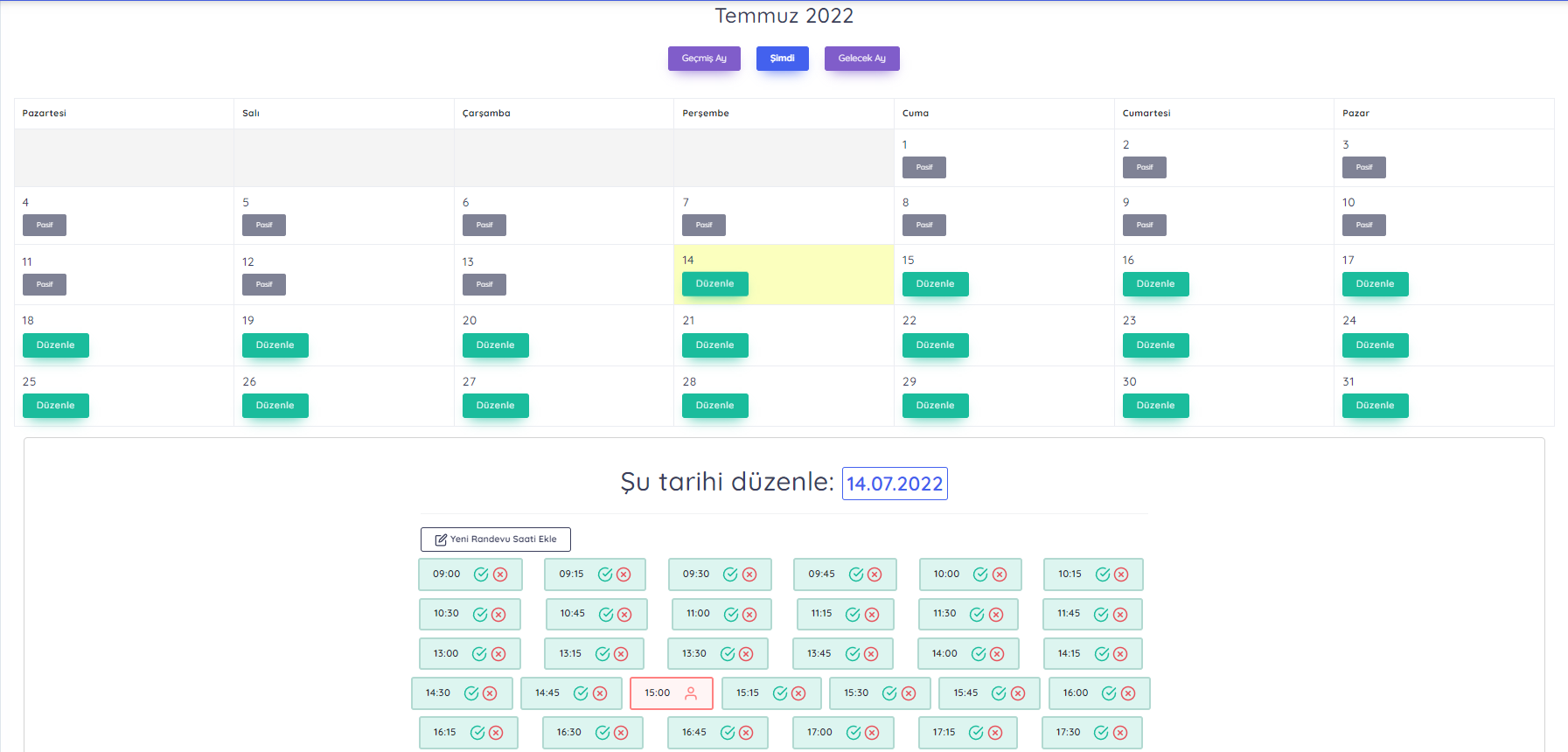 Doktorlar için online randevu sitesi